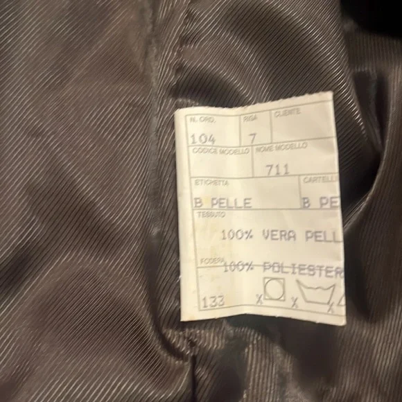 Men’s dark brown leather coat